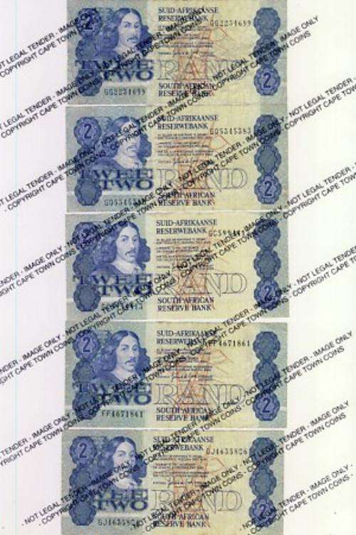 GPC de Kock - Lot of 5 R2 notes as per scan - Sold as a lot