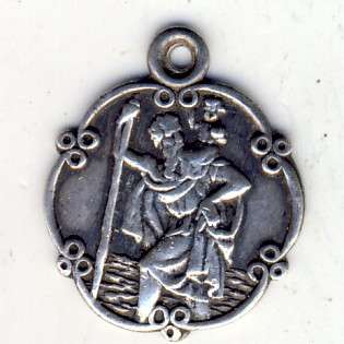 St Christopher pendant - silver