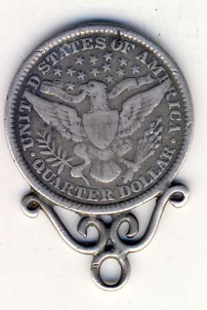 USA 1897 quarter with mount as per scan