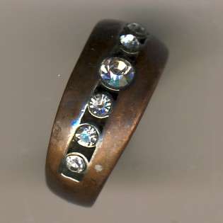 Copper Ring with Diamante