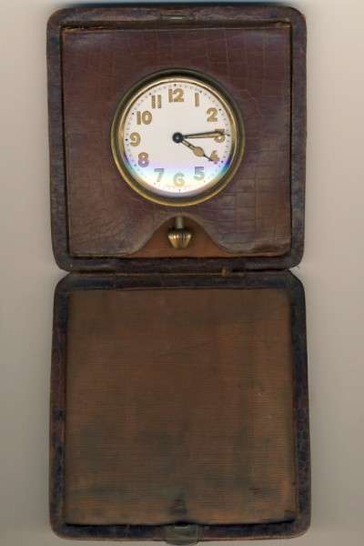 Old Alarm Clock in leather casing  - not working