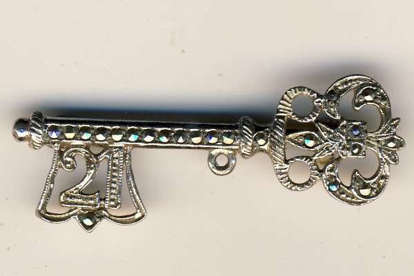 Marcasite 21 key Brooch - as per scan