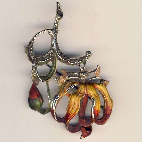 Vintage Marcasite fashion Brooch - as per scan