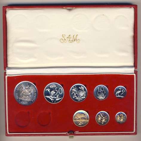 RSA 1983 short proof set in long proof box - excellent coins
