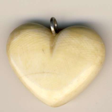 Ivory Heart pendant - as per scan