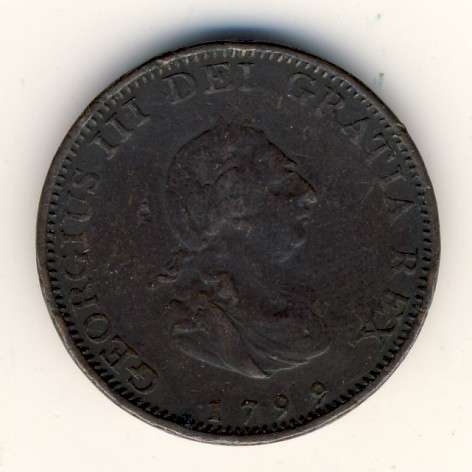 Great Britain 1799 George 3 farthing - as per scan