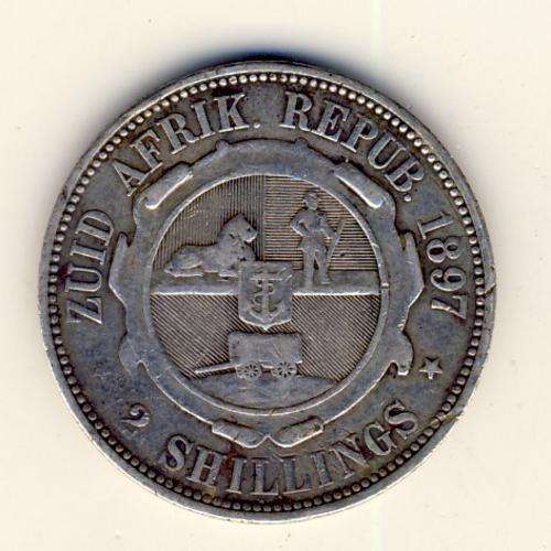 ZAR Silver 1897 Two Shilling VF