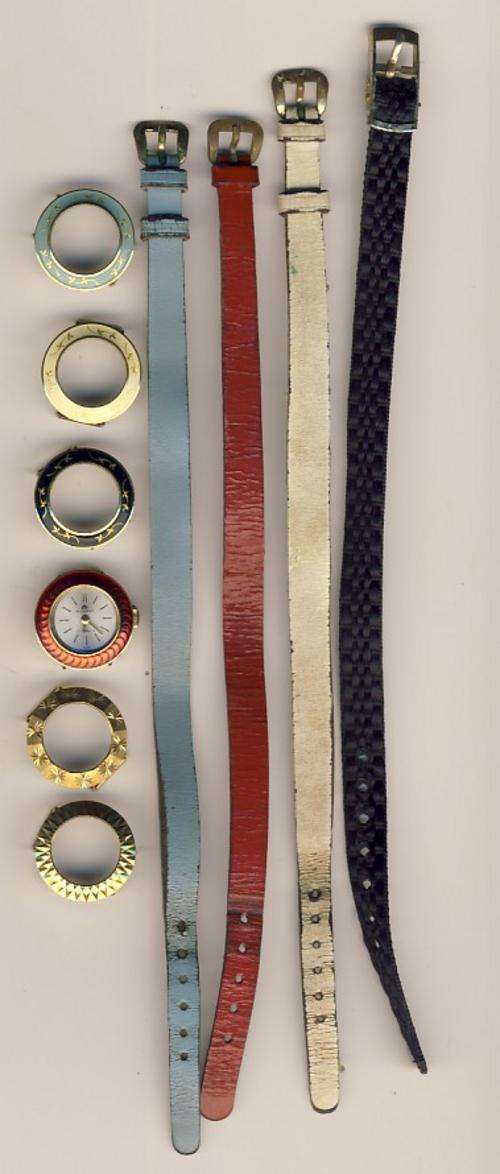 Bucherer ladies watch with 6 faces & 4 straps - working @@@ Crazy R1 Start