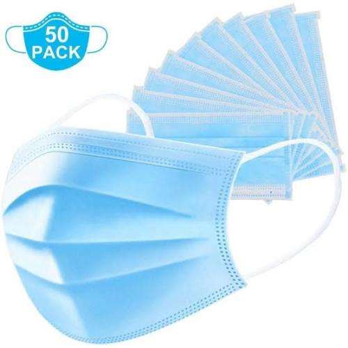 Face masks 3 Ply 50 Pack