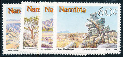 Namibia - 1990 - Namibian Sights - set of 4 mint unhinged. SACC-4-7.