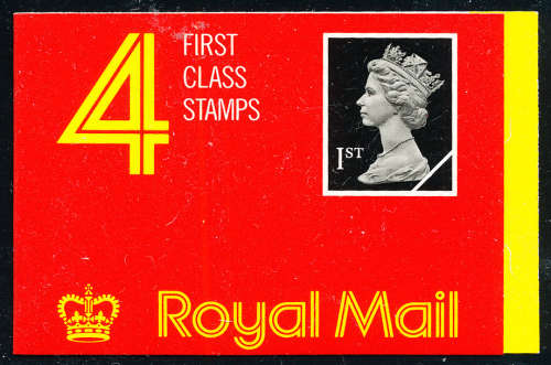 Great Britain Stamp Booklets - 1989 - booklet of 4 brownish-black complete mint unhinged . SG HB-1 .