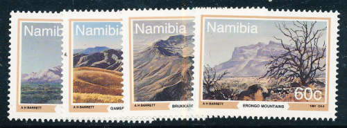 Namibia - 1991 - Mountains of Namibia - set of 4 - mint unhinged . SACC 39-42 .