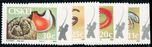 Ciskei - 1984 - Fishbait - set of 4 - mint unhinged . SACC 57-60 .
