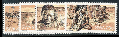 South West Africa - 1978 - The Bushmen - set of 4 - mint unhinged  . SACC 324-327 .