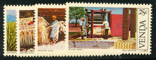 Venda - 1982- Sisal Cultivation - set of 4 - mint unhinged . SACC 55-58 .