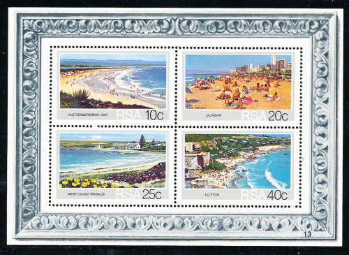 South Africa - 1983 - S.A. Beaches - m/sheet mint unhinged . SACC 557 .