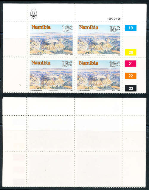 Namibia - 1990 - Namibian sights - set of 4 control blocks of 4 mint unhinged . SACC 4-7 .