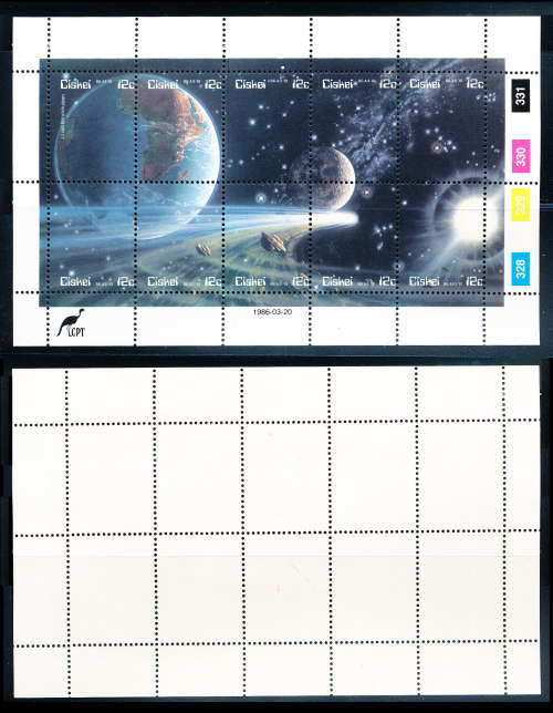 Ciskei - 1986 - Halleys Comet - mint unhinged . SACC 87 - 96 .