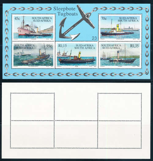 South Africa - 1994 - Tugboats - m/sheet mint unhinged . SACC 871 .