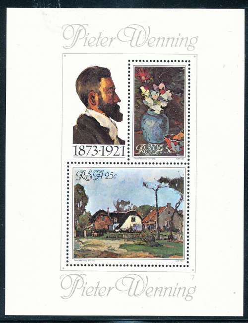 South Africa - 1980 - Pieter Wenning - m/sheet mint unhinged . SACC 480 .