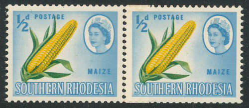 Southern Rhodesia - 1964 - Defins - ½d coil join horiz pair mint unhinged . SG 92v .