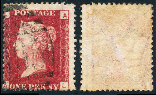 Great Britain - 1864 - 79 - Victoria - 1d rose-red plate 137 fine used . SG 43 .