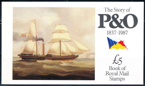 Great Britain - 1987 - £5 The story of P&O - complete prestige booklet - DX - 8