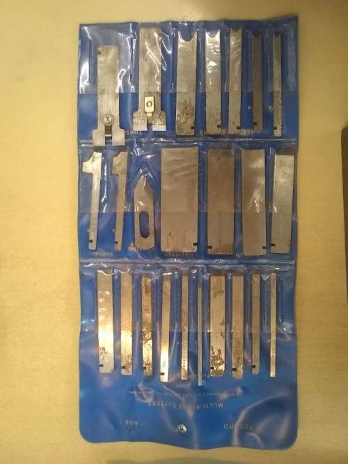 Tools - Record multi-plane No.405 in wooden box with 24 cutters - Made by Tungsten steel cutters.