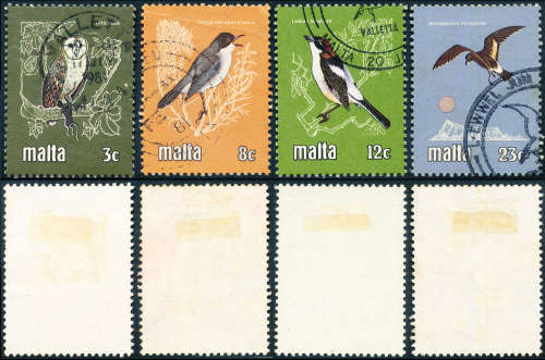 Malta - 1981 - Birds - set of 4 fine used . SG 655-658 .