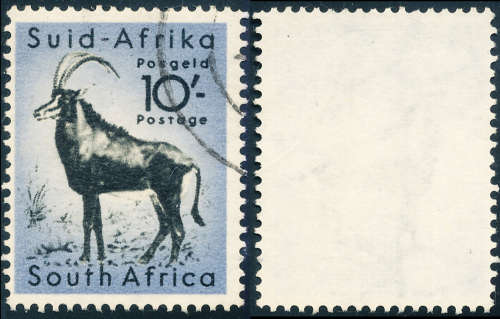 South Africa - 1954 - Defins - 10s fine used . SACC 163 .