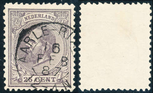 Netherlands - 1872 - 91 - Defins - 25c lilac perf 12½ fine used . SG 96 .