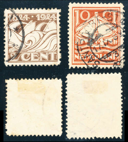 Netherlands - 1924 - Dutch Lifeboat Centenary - set of 2 fine used . SG 293-294 .