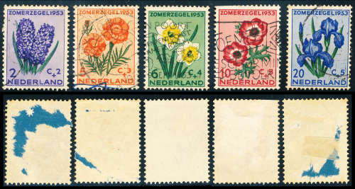 Netherlands - 1953 - Social Relief Fund - set of 5 fine used . SG 764-768 .