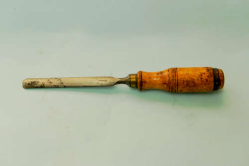 Tools - Swedish ½ inch gouge chisel with boxwood handle fine used quality tool .