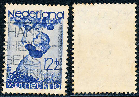 Netherlands - 1935 - Child Welfare - 12½ (+3½c) blue fine used . SG 435 .