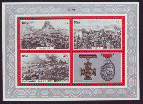 South Africa - 1979 - Century Of Zulu War - m/sheet mint unhinged.
