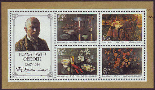 South Africa - 1985 - Oerder Paintings - m/sheet mint unhinged.