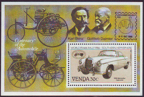 Venda - 1986 - Veteran Car Rally - m/sheet mint unhinged (SACC 150a).
