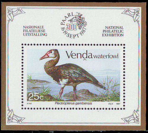 Venda - 1987 - Waterfowl - m/sheet mint unhinged (SACC 153a).