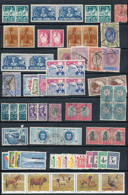 South Africa Collection - 1913-70's - Selection of mint & used stamps on stockcards as in scans.