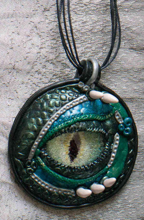Blue and Green Dragon Eye Pendant