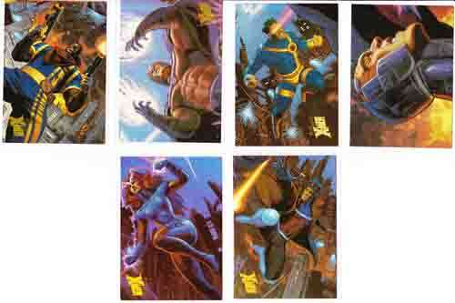 6x X-men Wolverine 1996 Holoflash cards