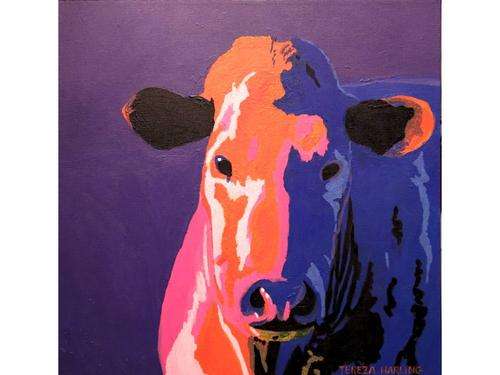 Tereza Harling - Blue Moo - Lovely Pop Art No 1 of 5