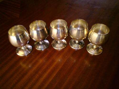 5  Silver Plated Goblets