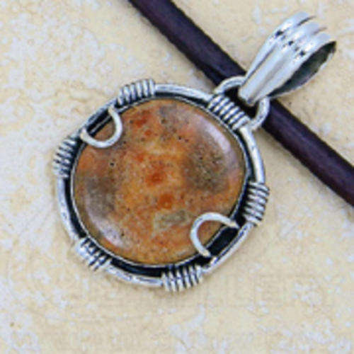 Sponge Coral  925 Sterling Silver Pendant