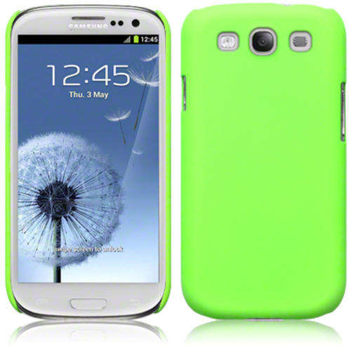 Samsung Galaxy S3 (i9300) Fluro Frosted Hard Gel Back Cover - Green