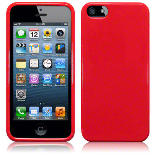 IPhone 5 Gel Case - Solid Red
