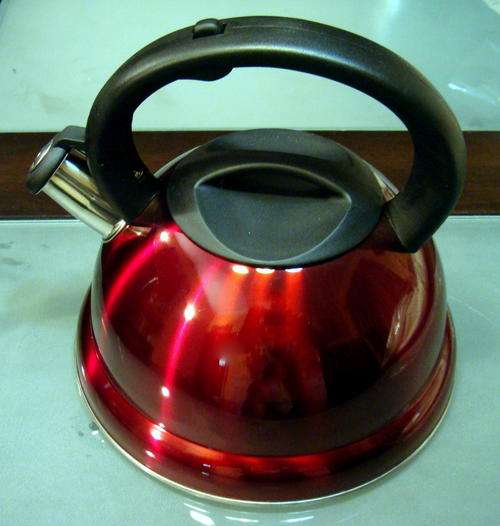 3,0 Litre Acrylic Funky Coloured Energy Saving Whistling Kettle - Red