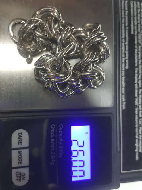 STUNNING ITALIAN STERLING SILVER BRACELET- 21cm LONG - WEIGHT 26g.