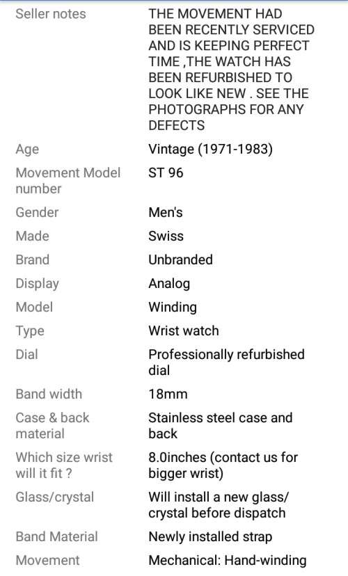 ORIS VINTAGE HAND - WINDING  SWISS MADE WRIST WATCH